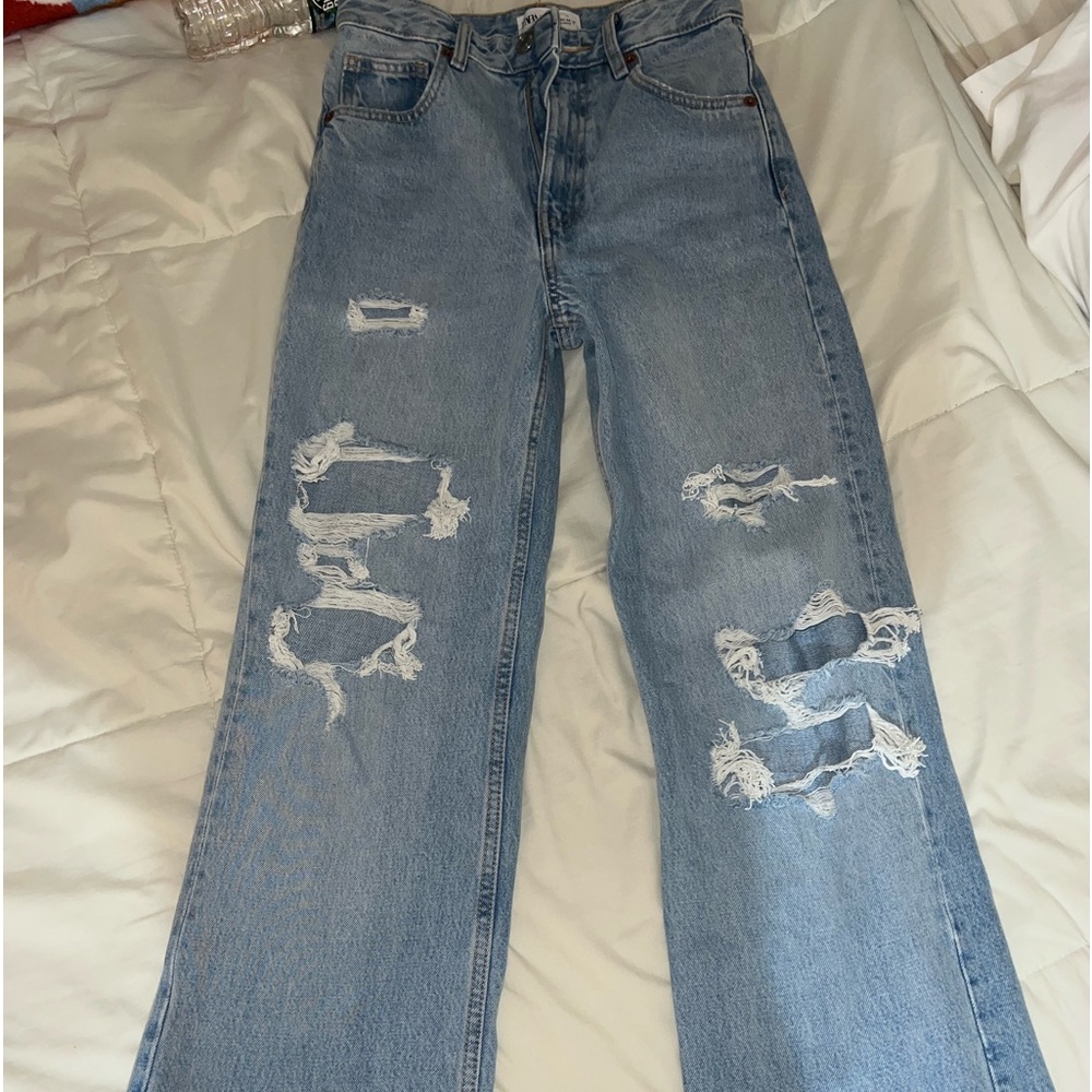 zara high waisted jeans